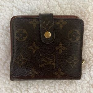 Louis Vuitton Classic Monogram Compact Wallet with Zippered Coin Pouch
